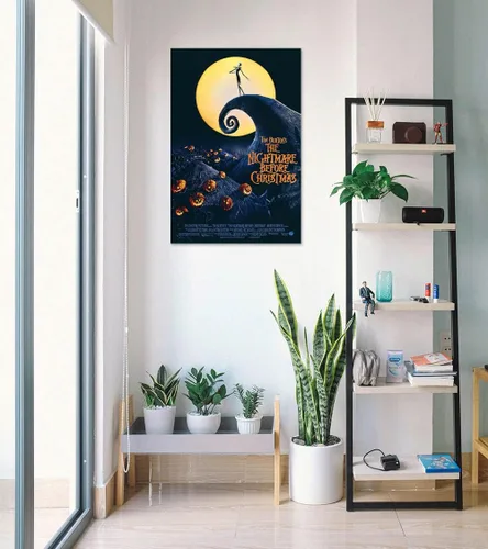 Vista 4 de Tim Burton's The Nightmare Before Christmas - Póster de película (estilo regular, color blanco) (tamaño: 24 x 36 pulgadas)