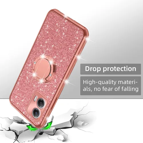 Vista 8 de nancheng Bonita funda para teléfono con purpurina para Motorola Moto G 5G 2023, funda de lujo brillante de TPU suave, antiarañazos, anticaídas