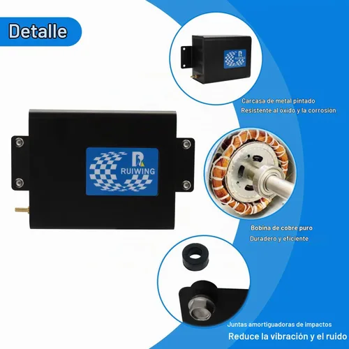 Vista 3 de Kit de compresor de bolsa de aire, sistema de compresor de aire a bordo con compresor de suspensión neumática, manómetro, herrajes y línea de aire