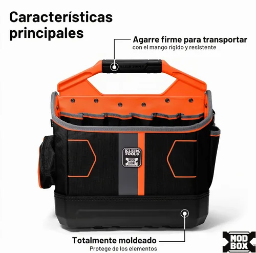 Vista 2 de Klein Tools 62202MB Bolsa de Herramientas MODbox, Parte de la Estación de Trabajo Móvil MODbox, 33 Bolsillos, Amplio Almacenamiento de Herramientas