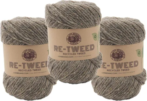 Vista 12 de Lion Brand Yarn ReTweed - Ovillo de lana (1 madeja), color hielo ártico