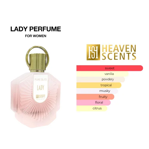 Vista 3 de Heaven Scents Pure Bliss Lady Eau de Parfum para mujer, fragancia dulce floral afrutada, 3.4 onzas líquidas