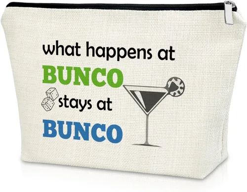 Vista 9 de Sazuwu Bolsa de maquillaje para juegos de bingo, regalos para amantes del bingo, bolsa de cosméticos, bolsa de juegos de azar de la suerte de casino