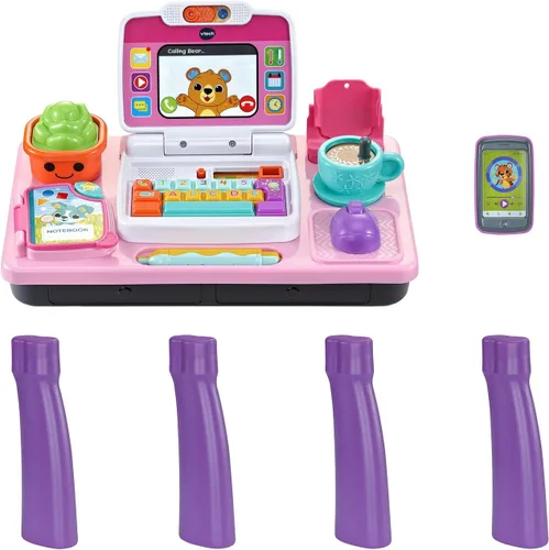 Vista 16 de VTech Little CEO Learning Desk Toddler Activity Center, Pink
