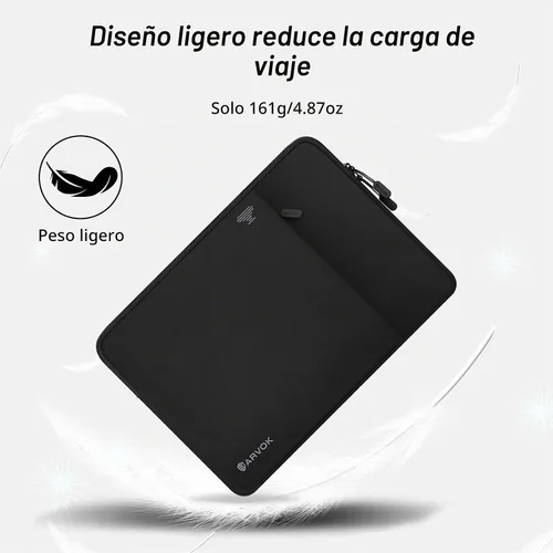 Vista 4 de ARVOK - Funda protectora duradera para computadora portátil de 15 pulgadas