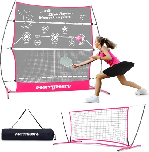 Vista 7 de Pickleball Practice Rebounder Net: Pickleball Rebounder or 6FT Mini Pickle Ball Net Portable for Outdoor Driveway Backyard and Indoor Garage - 2in1