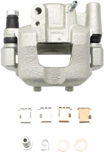 Vista 5 de TRQ Kit de pastillas de freno trasero y rotor, pinza de freno, kit químico, pastillas de freno, rotor de freno de cerámica sólido compatible