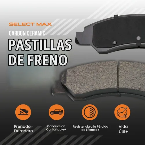Vista 2 de Max Advanced Brakes Front & Rear Brake Pads Set For Hyundai Sonata