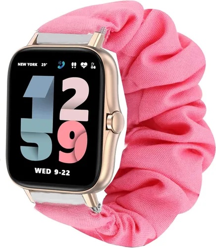 Vista 6 de Correa de repuesto compatible con ANDFZ Smartwatch ANDFZ, banda elástica de tela Lamshaw para mujer, compatible con ANDFZ T42 1.72/Geelyda Y20