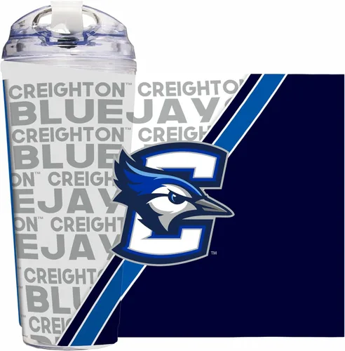 Vista 127 de Rico Industries Taza acrílica NCAA estándar de 24 onzas con tapa con bisagra, taza de doble pared oficialmente licenciada con pajita
