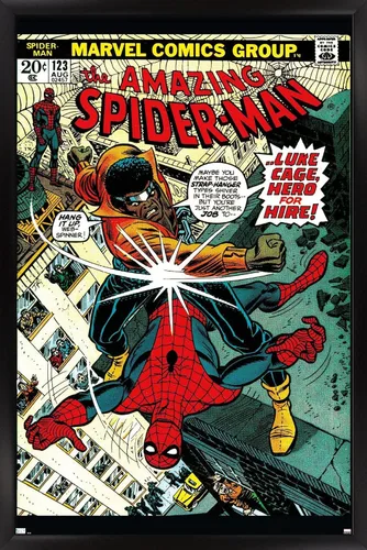 Vista 8 de Trends International Marvel Comics Amazing Spider-Man #123 - Póster de pared, 22.4 pulgadas de largo x 14.7 pulgadas, versión enmarcada en madera