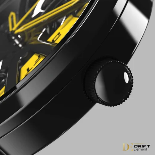 Vista 4 de DriftElement Performance GT Men Rim Watch - Sports car Mens Wristwatch in 3D Design - Custom Designer Watch with Mineral Glass - Quartz Watch