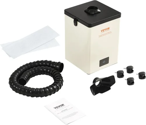 Vista 10 de VEVOR Extractor de humos de soldadura, extractor de humo de soldadura de 100 W con filtros de 3 etapas, absorbente de humo de succión fuerte de 240
