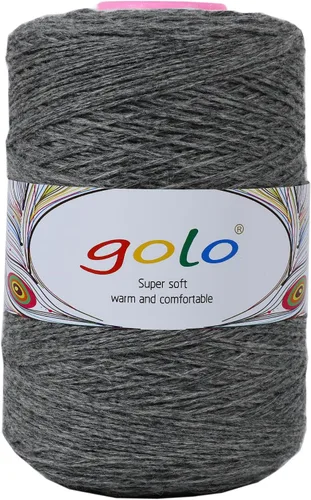Vista 11 de golo Hilo de Cono de Lana para Tejer 8.8oz 400yd 100% Hilo de Lana para Tejer a Mano 402-Papel Envejecido