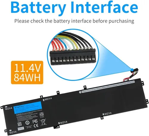 Vista 2 de Batería para portátil 84Wh 4GVGH para Dell XPS 15 9550, 11.4V