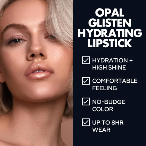 Vista 4 de FOCALLURE Lápiz labial brillante hidratante, acabado brillante perlado, bálsamo labial tintado hidratante con textura cremosa, mancha de labios