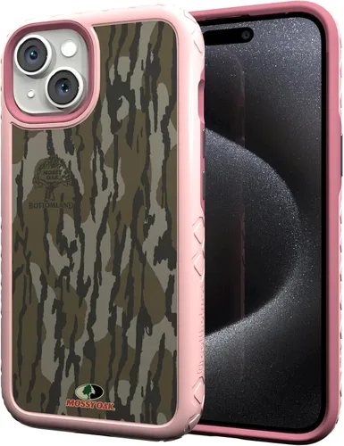 Vista 44 de cellhelmet Mossy Oak Agua Yellowfin Funda de doble capa en morado lila diseñada para iPhone 13 Pro Max a prueba de golpes y caídas, duradera