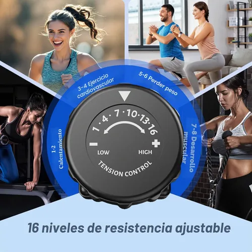 Vista 5 de pooboo - Bicicleta reclinada para ejercicios, bicicletas estáticas para el hogar con ejercitador de brazos, bicicleta reclinada magnética