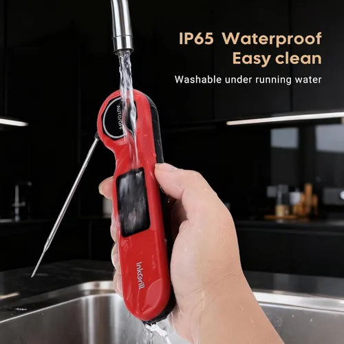 Vista 6 de Termómetro digital de lectura instantánea recargable impermeable para carne 0.5 Sec Professional Grill Thermometer Kitchen Cooking with