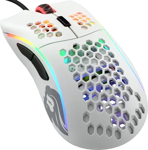Vista 9 de Glorious Gaming - Mouse superligero con cable para juegos de PC con carcasa de panal, 6 botones programables, iluminación RGB y patines de PTFE