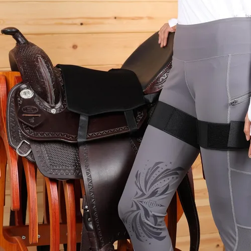 Vista 4 de Harrison Howard Western Saddle - Funda antideslizante para asiento de caballo con 2 bandas elásticas para las piernas