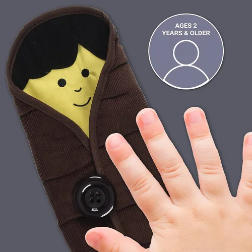 Vista 6 de Constructive Playthings Muñecas anidables de tela para niños, juguetes de aprendizaje con accesorios de ropa enseñan a vestirse a sí mismos, muñecas
