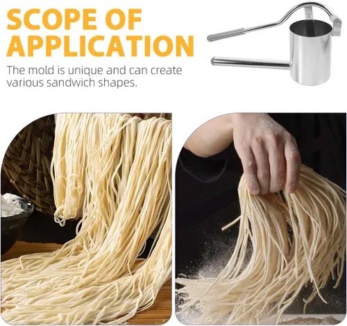Vista 3 de DOITOOL - Máquina de prensa manual de fideos de cocina para pasta casera y espagueti, herramienta de masa portátil de 8.66 x 6.29 x 2.95 pulgadas