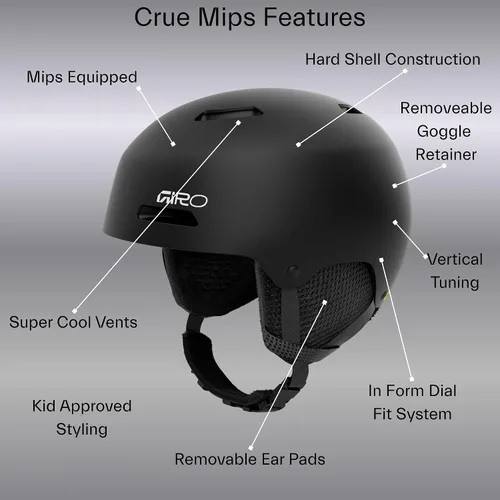 Vista 4 de Casco de Esquí Giro Crue MIPS - Casco de Snowboard para Niños, Jóvenes y Niñas
