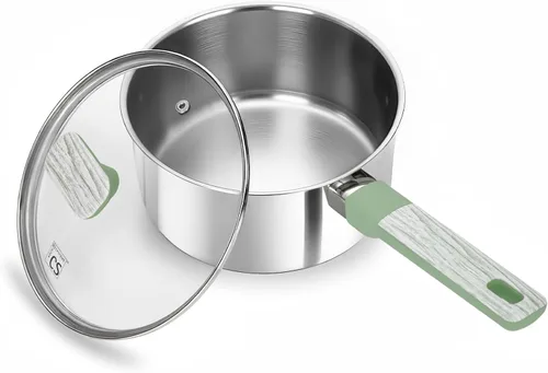 Vista 8 de KOCH SYSTEME CS Sartén de acero inoxidable con tapa, juego de cacerolas de acero inoxidable de 1 cuarto de galón, 2 cuartos y 3 cuartos de galón
