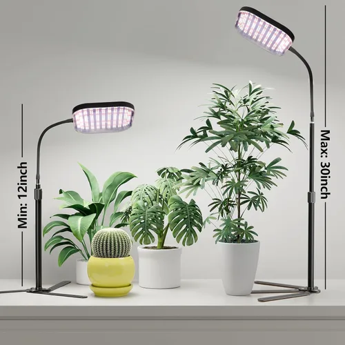 Vista 3 de Luz de cultivo superbrillante de 100 W, 336 LED, 6000 K, lámpara blanca de espectro completo para plantas de interior de oficina en casa, altura