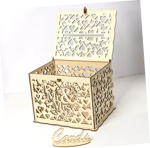 Vista 3 de LIFKOME 2pcs Box Wedding Envelope Holder De Wedding Money Holder Adult Piggy Bank Decorative Container Money Saving Bank Piggy Bank for Adults
