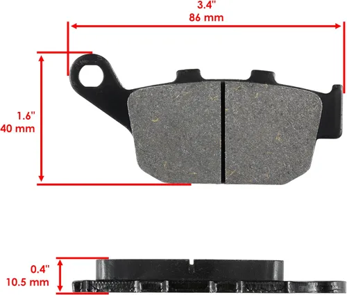 Vista 3 de Caltric Pastillas De Freno Delanteras Compatibles Con Yamaha Xt660X Xt660X 2004-2012