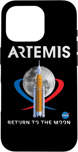 Vista 19 de Funda con logotipo para iPhone 15 Pro NASA Artemis Mission SLS Moon Insignia