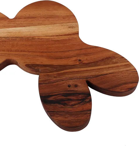 Vista 4 de Affinity Decor Tabla de servir de madera en forma de conejo, tabla de cortar de madera para cocina, tablas de charcutería de madera, divertido plato