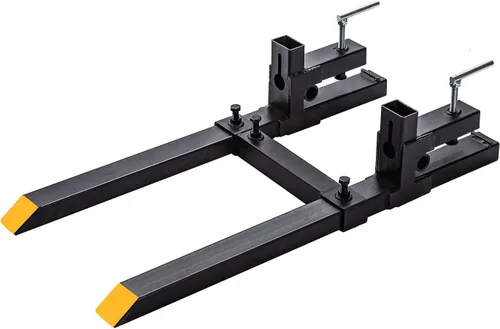Vista 8 de Horquillas para Palés de 43", Horquillas de Cubo de Enganche Rápido para Tractor de Servicio Pesado 2000lbs, Horquillas de Palés con Abrazadera