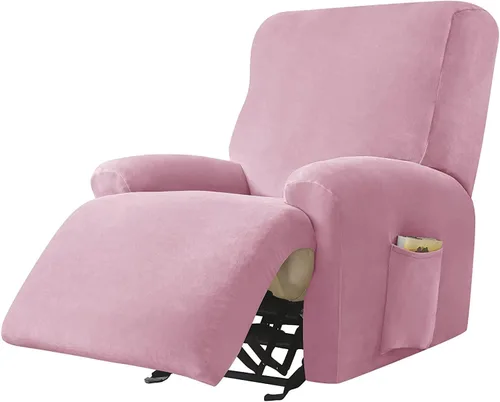Vista 42 de Funda de terciopelo para sofá reclinable con abertura, funda elástica para sofá reclinable, funda elástica para muebles antideslizantes con parte
