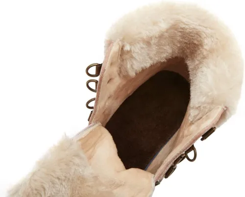 Vista 4 de COTTIMO Botas de invierno antideslizante con forro de piel para mujer