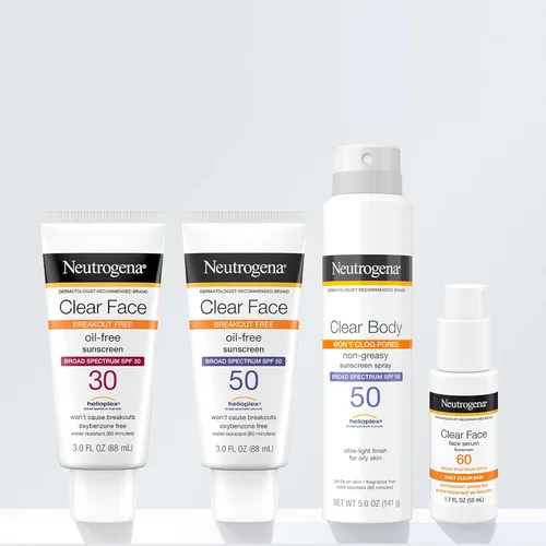 Vista 8 de Neutrogena Clear Face, protector solar en loción de amplio espectro., FPS 30