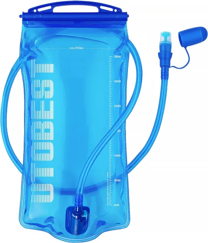 Vista 9 de UTOBEST Vejiga de agua, bolsa de hidratación de 1 L, 1.5 L, 2 L, 3 L para mochila de senderismo, sin BPA, depósito de agua a prueba de fugas