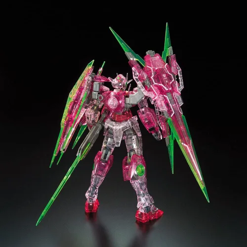 Vista 4 de Bandai RG 1/144 00 Quan[T] Full Saber Trans-Am Kit de modelo transparente
