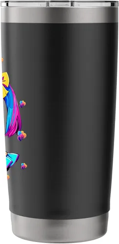 Vista 2 de Cute Streetwear synthwave 80s 90s retro anime girls clown Stainless Steel Insulated Tumbler
