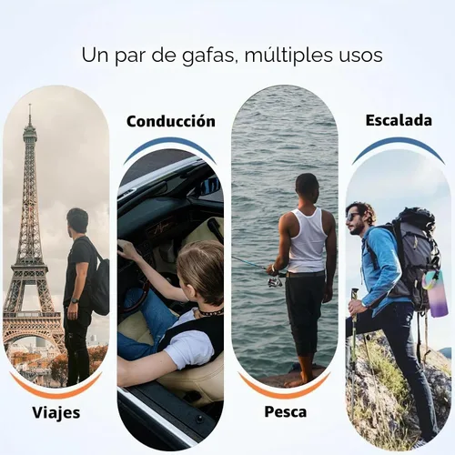 Vista 8 de Gafas Inteligentes Giinova Ai Bluetooth 5.4 con Traducción para Hombres y Mujeres 160+ Idiomas Lente que Cambia de Color Asistente Chat GPT