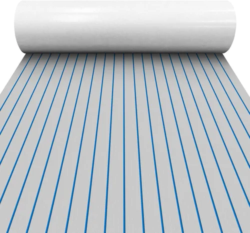 Vista 13 de Alfombra de espuma EVA para cubierta de 94 x 45/35/16 de teca sintética, antideslizante, autoadhesiva, tapete de espuma para lanchas de motor