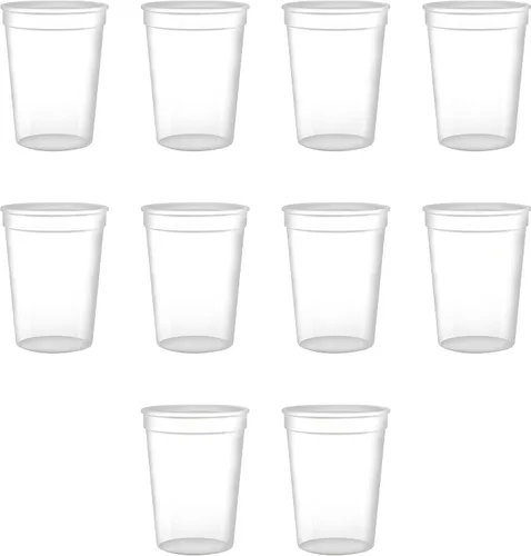 Vista 18 de DISCOUNT PROMOS Vasos de plástico personalizados + tamaño de 12 onzas + diseño de fiesta desechable + juego a granel (10, 50 o 100) ideal