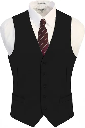 Vista 2 de Gioberti - Chaleco formal para hombre, apto para negocios o como vestimenta casual