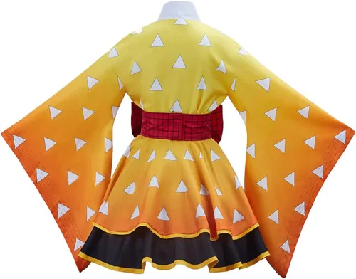 Vista 3 de Tkieio Kamado - Vestido de cosplay de Kamado, vestido de sirvienta de anime