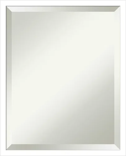 Vista 14 de Amanti Art Espejo de baño gris para sobre el fregadero, espejo rectangular gris arcilla esbelta de 24 x 30 pulgadas, marco de madera contemporánea
