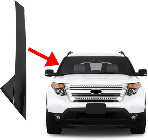 Vista 10 de KUAFU A-Pillar Molding Exterior para Parabrisas Compatible con Ford Explorer 2011-2019 4 puertas Utility con cinta lateral de repuesto