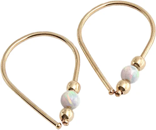 Vista 19 de 13mm de plata de ley 20 GA Aretes de aro invertidos colgantes de lágrima hipoalergénicos ligeros con hilo para mujer