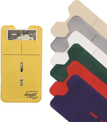Vista 9 de UBICON 10 sobres azules reutilizables Dropit Safe para depositar monedas y dinero, tamaño 10, azul Secure Cash Handling Heavy-Duty Vinyl